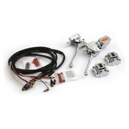 KIT COMANDI MANUBRIO CROMATI PULSANTIERE LEVE HARLEY DAVIDSON KIT COMANDI MANUBRIO CROMATI PULSANTIERE LEVE HARLEY DAVIDSON