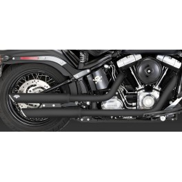 MARMITTE TERMINALI TWIN SLASH SLIP ONS SOFTAIL 07-16 NERI