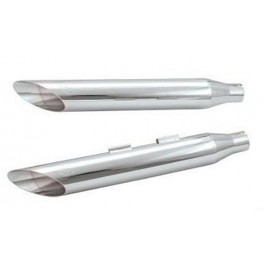 MARMITTE TERMINALI SLIP-ONS MUFFLER SLASH CUT SOFTAIL 07-14 CROMO MARMITTE TERMINALI SLIP-ONS MUFFLER SLASH CUT SOFTAIL 07-14 CROMO