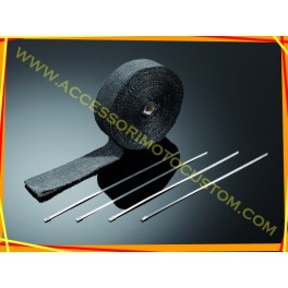 FASCIA COLLETTORI MARMITTE BENDA NERA SCARICHI FASCIA COLLETTORI MARMITTE BENDA NERA SCARICHI