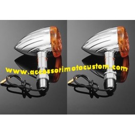 COPPIA FRECCE MINI BULLET RIGATE CROMATO UNIVERSALI OMOLOGATE COPPIA FRECCE MINI BULLET RIGATE CROMATO UNIVERSALI OMOLOGATE