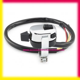 PULSANTE INTERRUTTORE CROMATO UNIVERSALE PER MANUBRI 1" PULSANTE INTERRUTTORE CROMATO UNIVERSALE PER MANUBRI 1"