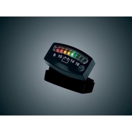 VOLTMETRO INDICATORE NERO LED KURYAKYN PER BATTERIA 12V