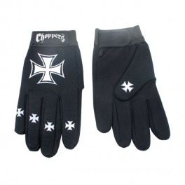 GUANTI ELASTICIZZATI COLOR NERO E BIANCO MODELLO CHOPPERS GUANTI ELASTICIZZATI COLOR NERO E BIANCO MODELLO CHOPPERS