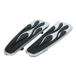 COPPIA PEDANE PEDANINE FLAME CROMATO HARLEY SOFTAIL TOURING COPPIA PEDANE PEDANINE FLAME CROMATO HARLEY SOFTAIL TOURING