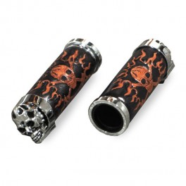 COPPIA MANOPOLE SKULL MANUBRI 1" (25mm) UNIVERSALI COPPIA MANOPOLE SKULL MANUBRI 1" (25mm) UNIVERSALI