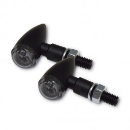 COPPIA FRECCE MOTO LED PB2 NERE UNIVERSALI OMOLOGATE