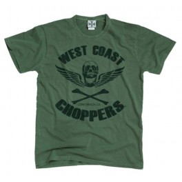 WCC SKULL WINGS VINTAGE T-SHIRT GREEN