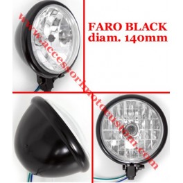 FARO FANALE NERO HARLEY E JAP