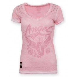 QUEEN KEROSIN ANGEL FROM HELL T-SHIRT PINK