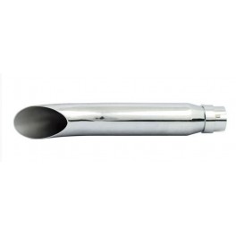 MARMITTA TERMINALE SCARICO TURN OUT CROMATO UNIVERSALE 41cm MARMITTA TERMINALE SCARICO TURN OUT CROMATO UNIVERSALE 41cm
