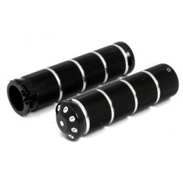COPPIA MANOPOLE ZIGRINATE NERE PER HARLEY DAVIDSON COPPIA MANOPOLE ZIGRINATE NERE PER HARLEY DAVIDSON