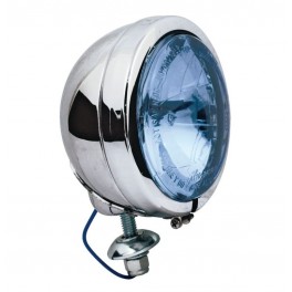 FARO SUPPLEMENTARE MOTO CROMATO ANTERIORE VETRO BLU FARO SUPPLEMENTARE MOTO CROMATO ANTERIORE VETRO BLU