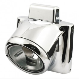 GUSCIO FARO NACELLE CROMATO PER HARLEY SOFTAIL GUSCIO FARO NACELLE CROMATO PER HARLEY SOFTAIL