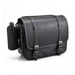 Borsa laterale nera per moto custom Sportster Dyna Softail Borsa laterale nera per moto custom Sportster Dyna Softail
