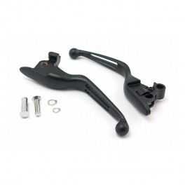 Coppia leve nere per Softail 18-20 con fresature Coppia leve nere per Softail 18-20 con fresature