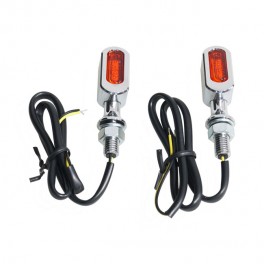 Frecce moto Cromate con lente arancione LED 3 funzioni