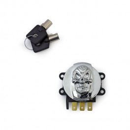 Blocchetto accensioneSkull Cromato per Harley Davidson Blocchetto accensioneSkull Cromato per Harley Davidson