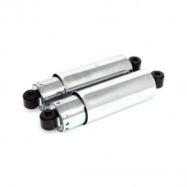 Ammortizzatori 11" con coperture cromate per Harley FL FX FXWG Ammortizzatori 11" con coperture cromate per Harley FL FX FXWG