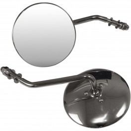 SPECCHIETTI CROMATI TONDI 4" PER HARLEY DAVIDSON SPECCHIETTI CROMATI TONDI 4" PER HARLEY DAVIDSON