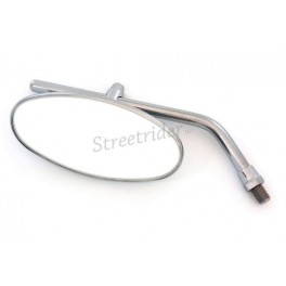 Specchietto retrovisore moto ovale cromato attacco M10 dx Specchietto retrovisore moto ovale cromato attacco M10 dx