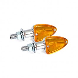 Coppia frecce Milano cromate omologate per moto Coppia frecce Milano cromate omologate per moto