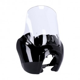 Cupolino Parabrezza nero con Vetro Trasparente per Dyna 06-17