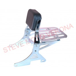 Schienalino per Sportster 96-21 Cromato con Portapacchi Schienalino per Sportster 96-21 Cromato con Portapacchi