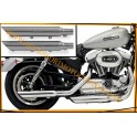 COPPIA MARMITTE TERMINALI SCARICHI SLASH DOWN SPORTSTER 2004 2013