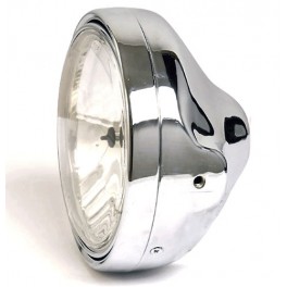 FANALE FARO MOTO CROMO LTD VETRO TRASPARENTE FANALE FARO MOTO CROMO LTD VETRO TRASPARENTE